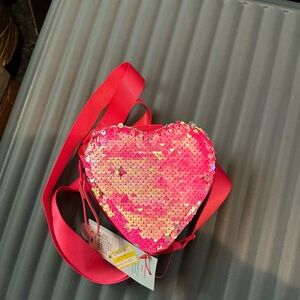 Bundled!Girls Cat & Jack Bundle – Sequin Heart Purse + Lilac Button-Up Shirt